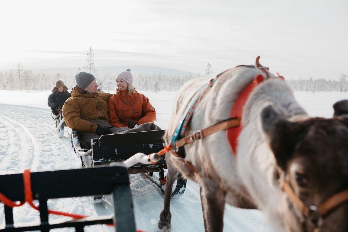 How to get to Lapland: Reindeer ride in Lapland