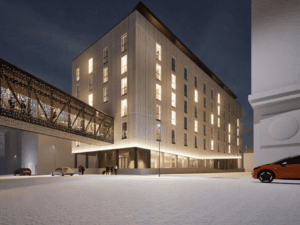 Havainnekuva Santa's Hotel Noellen julkisivusta