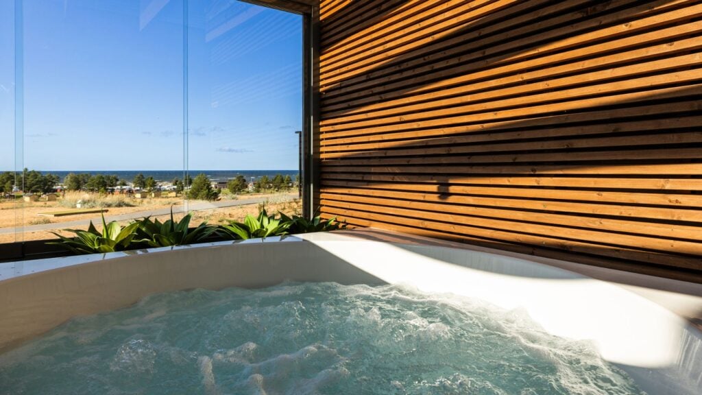 Sea views from the Suite's outdoor jacuzzi