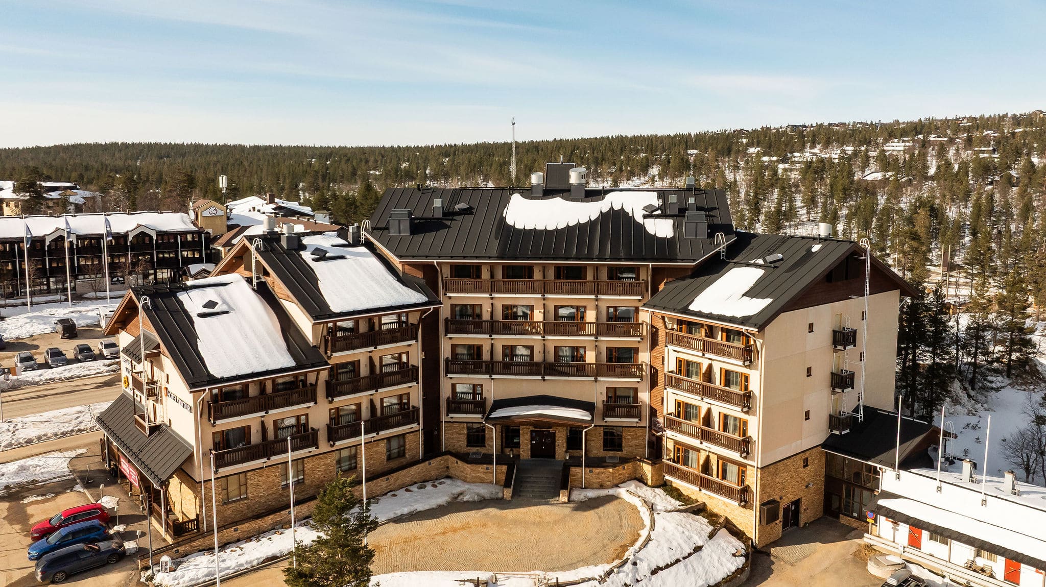 Santa's Hotel Tunturi ilmasta käsin katsottuna