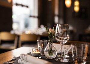 Table setting at the restaurant