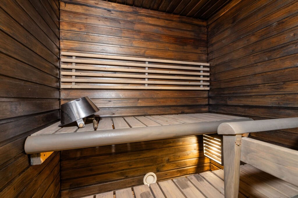 Tunturin yhden makuuhuoneen huoneiston sauna