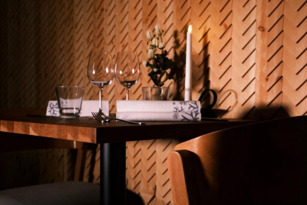 Table setting at restaurant Gaissa